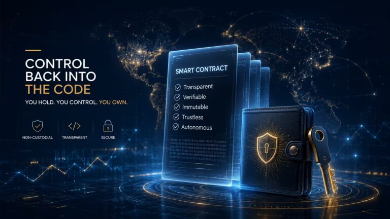 Smart contract transparency image for a post about crypto ownership non-custodial trading Neyro and Aurum