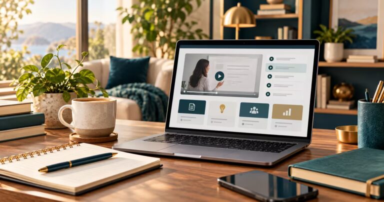 Laptop displaying an online business dashboard for a Go Digital Income review.